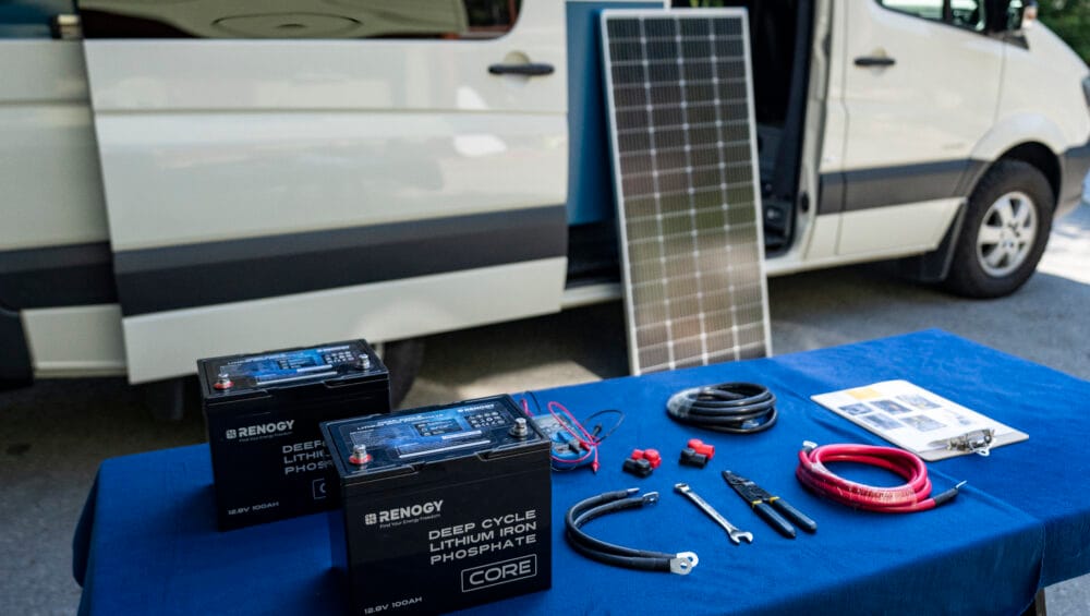 Renogy lithium battery set up