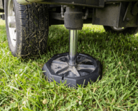 Motorhome levelling system using a snapapd